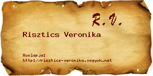 Risztics Veronika névjegykártya