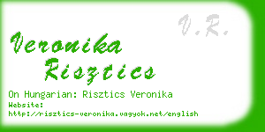 veronika risztics business card